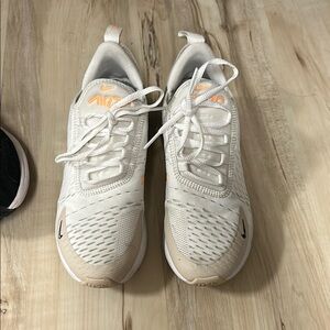 White and Orange Nike Air Max Sneakers